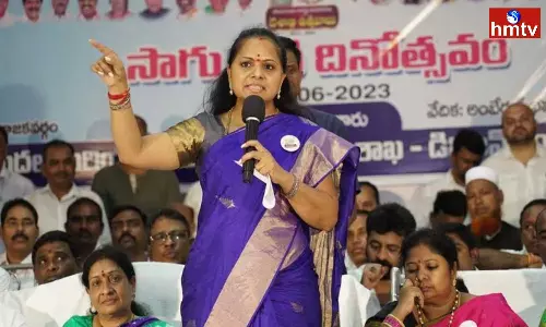 MLC Kavitha Participated in Irrigation Day at New Ambedkar Bhavan in Nizamabad