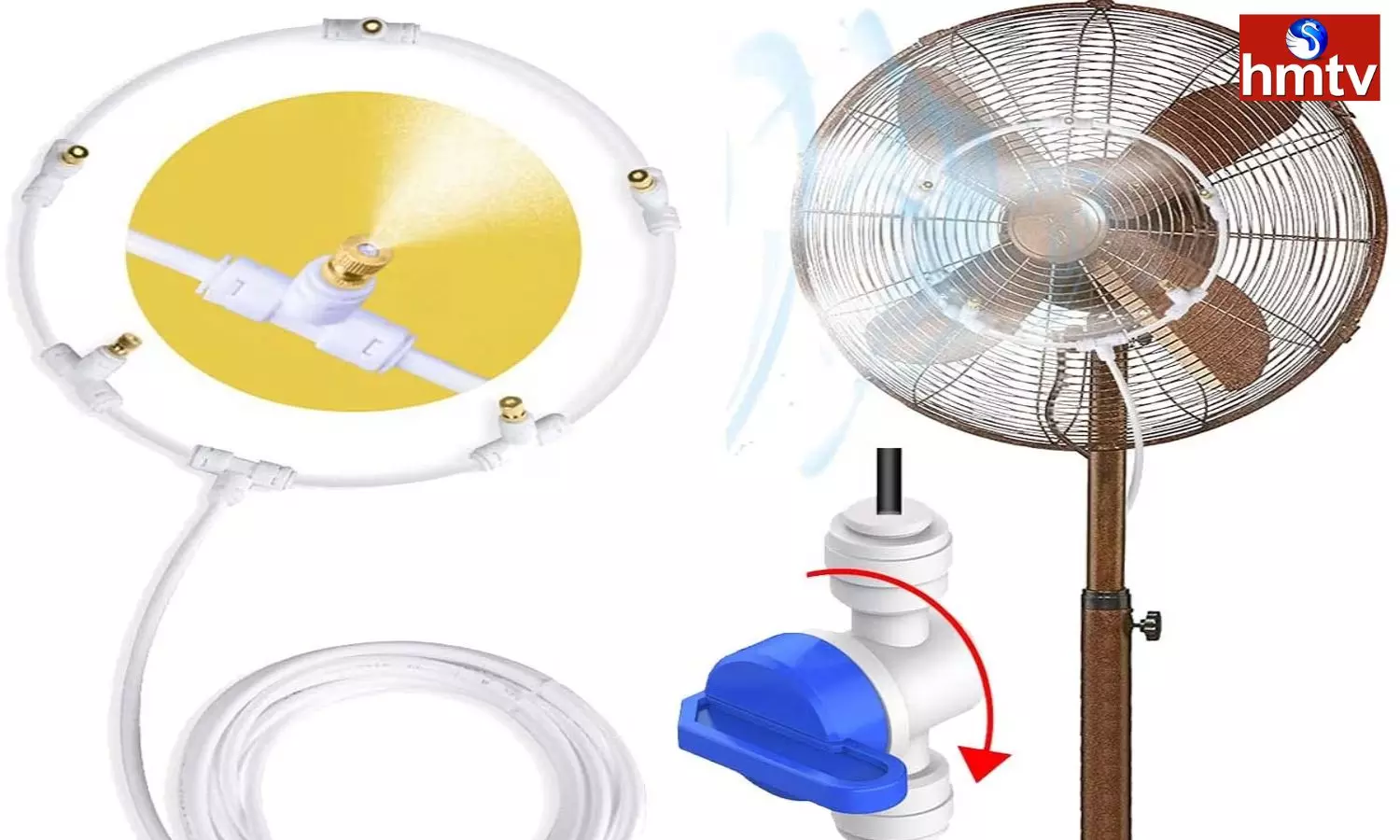 A Simple Stand Fan can be Converted Into a Water Sprinkler Fan the Cost is Also Very Low