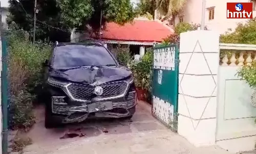 Car Hits Bike in Vijayawada Car Hits Bike in Vijayawada