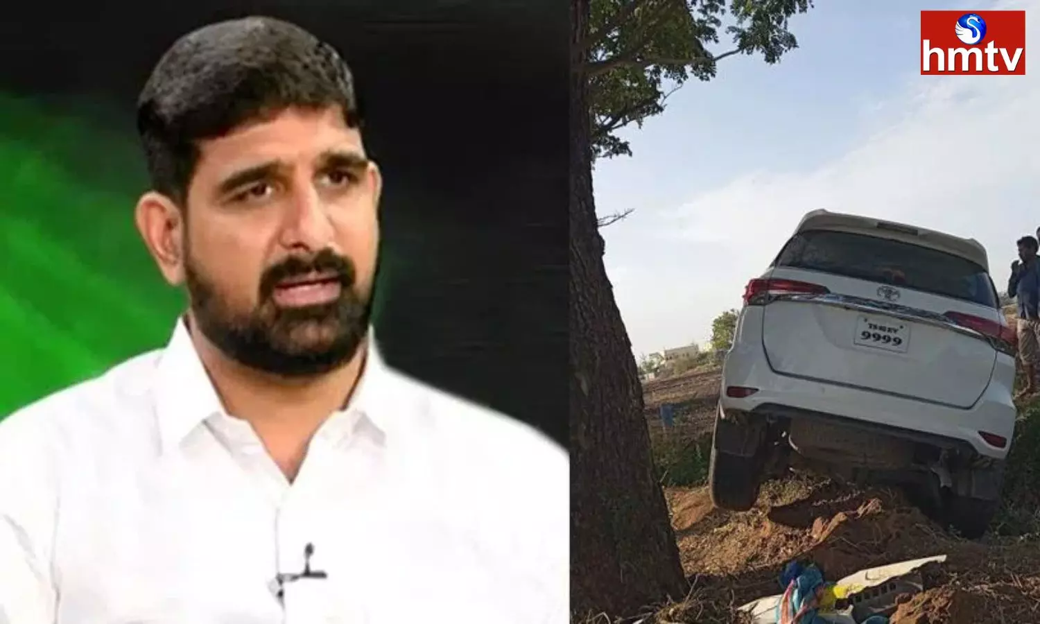 MLC Kaushik Reddy Car Met With Accident In Karimnagar