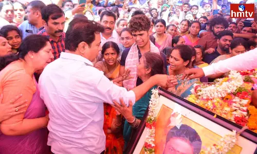 KTR Tributes Mulugu BRS President Kusuma Jagadish KTR Tributes Mulugu BRS President Kusuma Jagadish