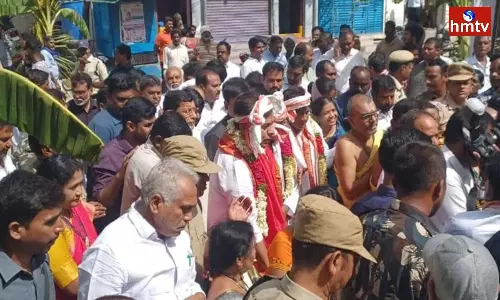KTR Lays Foundation Stone For Sri Lakshmi Venkateshwara Swamy Temple In Sircilla