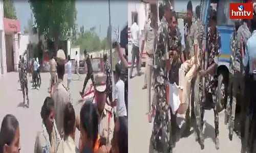 Tension At Basara IIIT Heavy Police Force To Control The Crowd