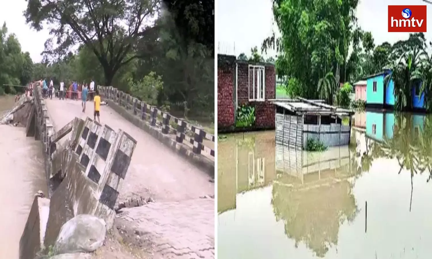 Heavy Rains In Assam Bridge Collapse In Nalbari District