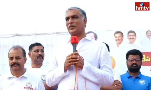 Harish Rao Suggested that Everyone will be Healthy if they do Yoga for an Hour a Day