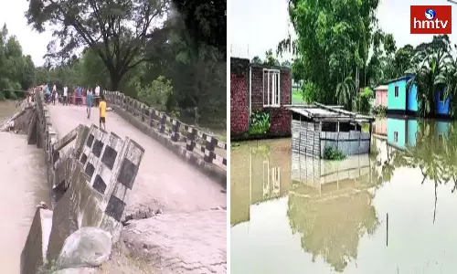 Heavy Rains In Assam Bridge Collapse In Nalbari District Heavy Rains In Assam Bridge Collapse In Nalbari District