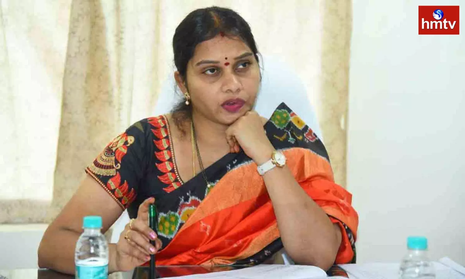 Rumors In ZP Chairperson Saritha Is Joining Congress