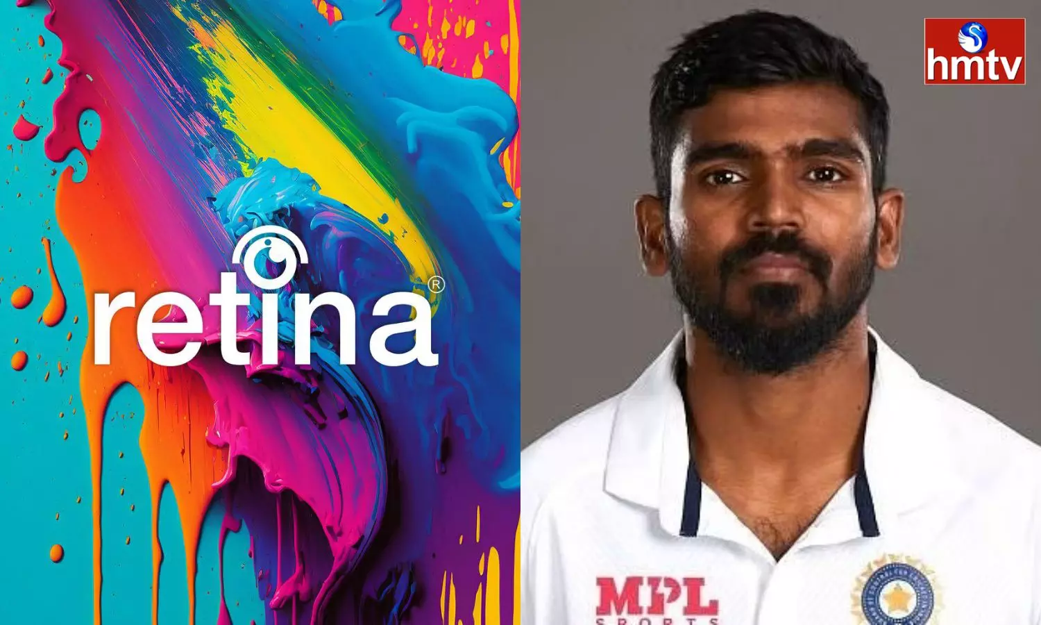 Cricketer KS Bharath As Retina Paints Brand Ambassador