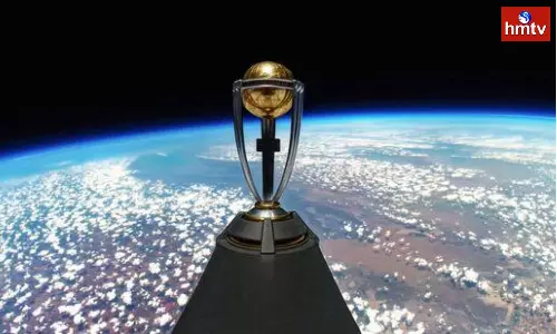 World Cup Trophy in Space