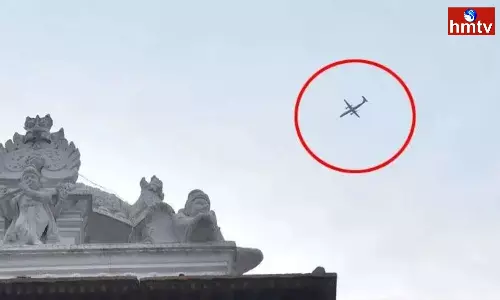 Plane Spotted Flying Over Tirumala Temple Plane Spotted Flying Over Tirumala Temple