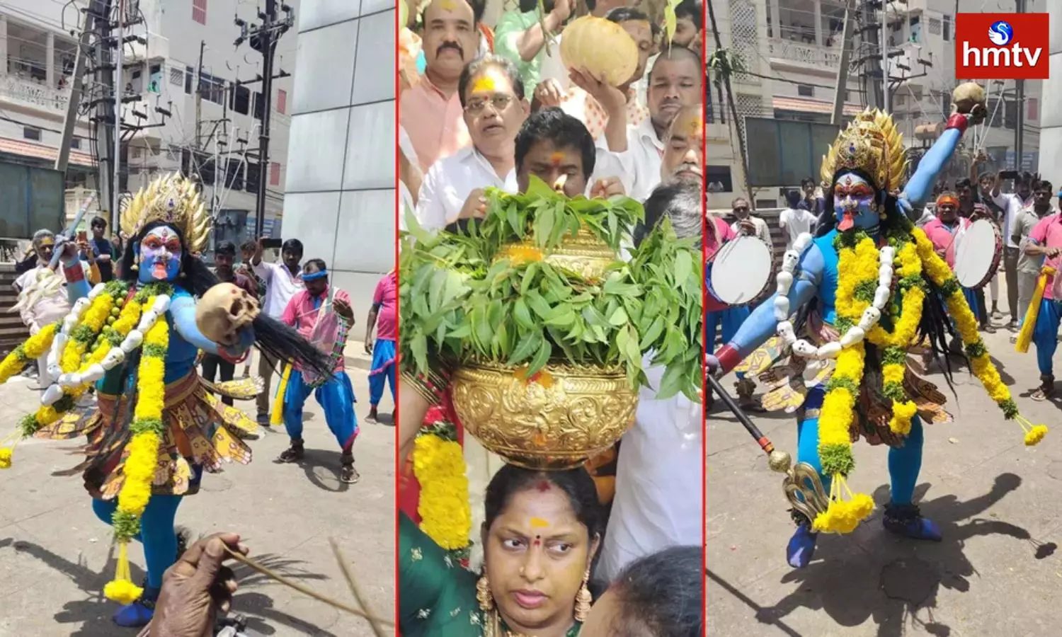 Telangana Bangaru Bonam Offered for Bejawada Goddess Kanaka Durga
