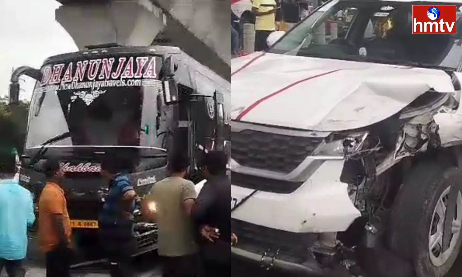 Private Travel Bus Accident In Hyderabad Erragadda Private Travel Bus Accident In Hyderabad Erragadda