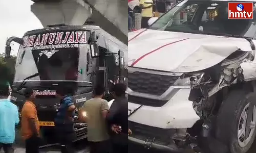 Private Travel Bus Accident In Hyderabad Erragadda Private Travel Bus Accident In Hyderabad Erragadda