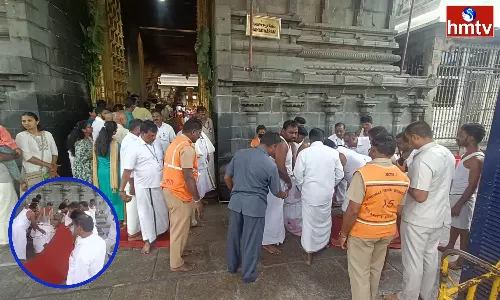 The Hundi Overturned While Being Moved From The Srivari Temple The Hundi Overturned While Being Moved From The Srivari Temple