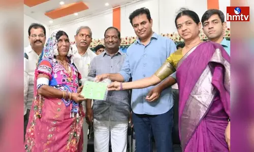 Minister KTR Distributes Podu Pattas In Sircilla
