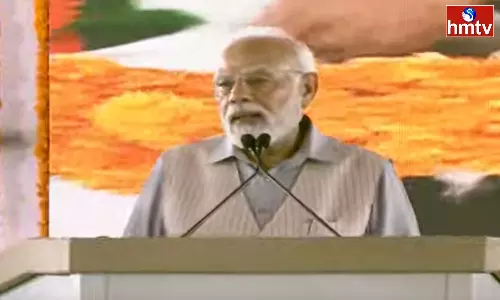Prime Minister Modi Started His Speech In Telugu In Warangal Sabha