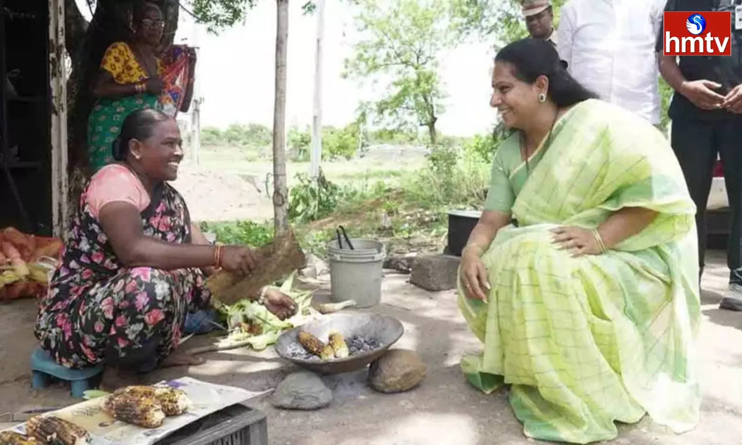 MLC Kavitha Bought The Corn Cobs At The Roadside