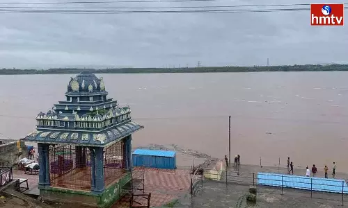 Falling Godavari Water Level Near Bhadrachalam