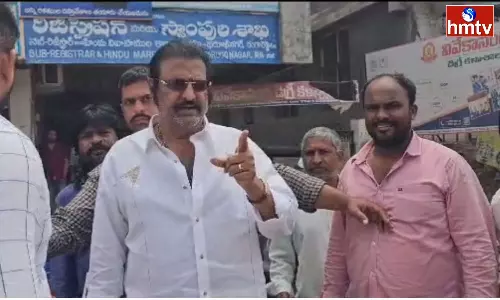Mohan Babu Spilled On The Media At Shadnagar Sub Registrar Office