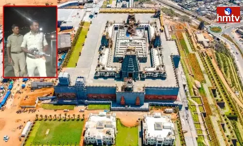 Drone Camera on Yadadri Temple