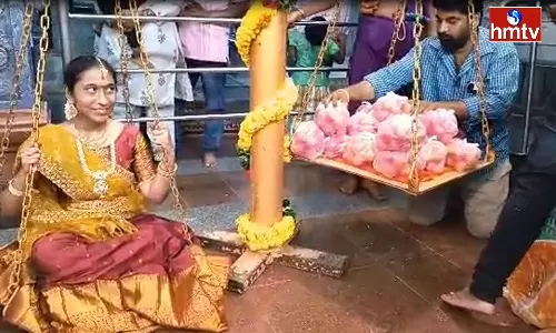 Weighted With 51 Kg Of Tomatoes In The Name Of Daughter In The Presence Of Nookambika Ammavari