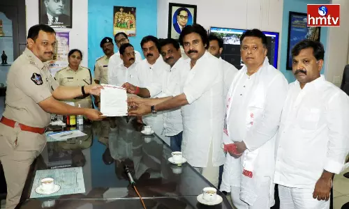 Pawan Kalyan At Tirupati SP Office