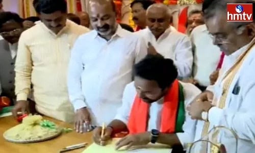 Kishan Reddy takes Charge as Telangana BJP President