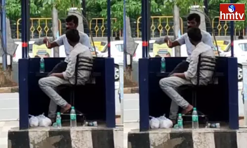 Two Member Drinking At Hyderabad Hi Tech City