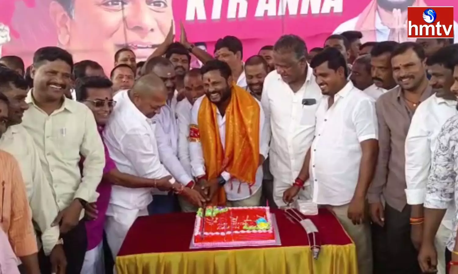 Neelam Madhu Cut The Cake And Wished KTR