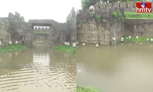 Warangal Fort Submerged In Rain