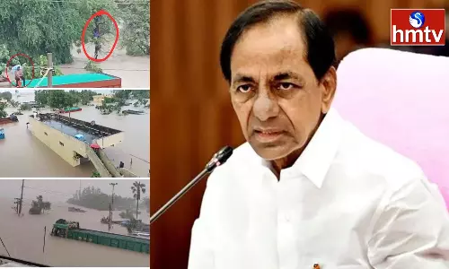 KCR Asks CS to Arrange a Helicopter for Rescue in Moranchapalli KCR Asks CS to Arrange a Helicopter for Rescue in Moranchapalli