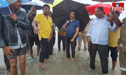 Minister Vemula Visit to the flood-affected Areas of Nizamabad district