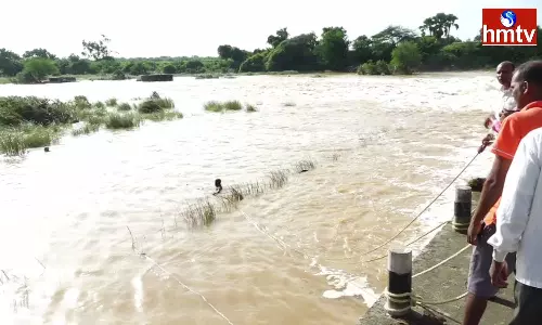 A Car Washed Away In A Stream In Siddipet District