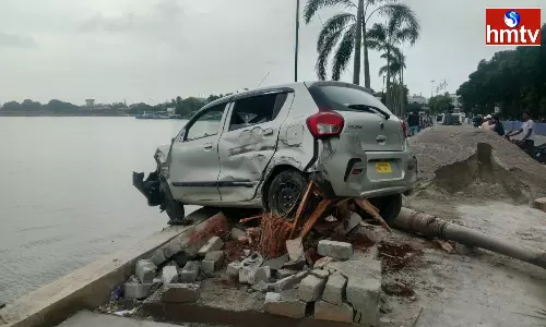 Car Accident In Hussain Sagar