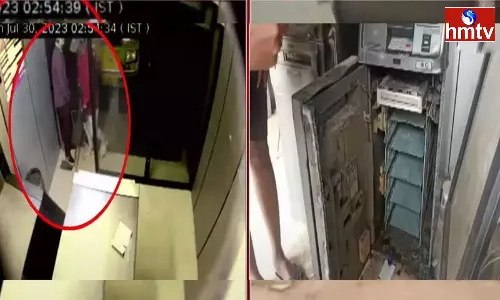 Theft At SBI Bank ATM In Aitipamula Nalgonda District