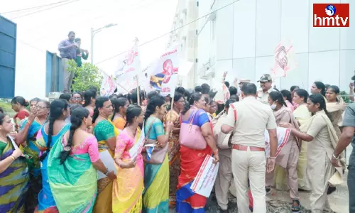 Tension At AP Women Commission Office