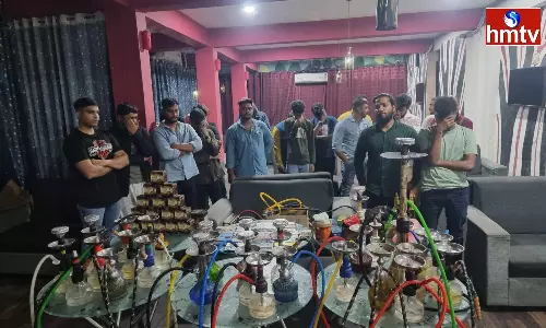 Police Raid On Unauthorized Hookah Parlours In Balapur