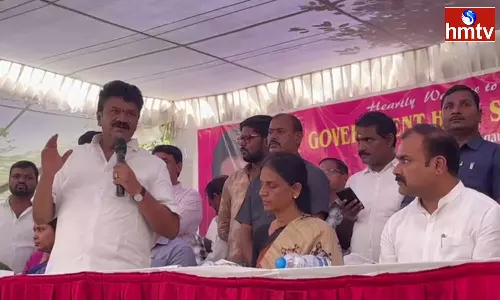 Minister Sabita And Talasani Srinivas Visited Sanath Nagar Government schools Minister Sabita And Talasani Srinivas Visited Sanath Nagar Government schools