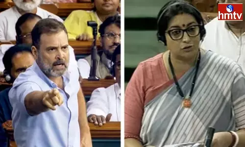 Smriti Irani Objects To Rahul Gandhi Flying Kiss Gesture