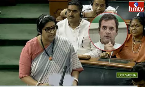 Smriti Irani Hits out at Rahul Gandhi Over Flying kiss in Parliament Smriti Irani Hits out at Rahul Gandhi Over Flying kiss in Parliament