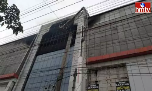 Major Fire At JP Cinemas In Chandanagar Major Fire At JP Cinemas In Chandanagar
