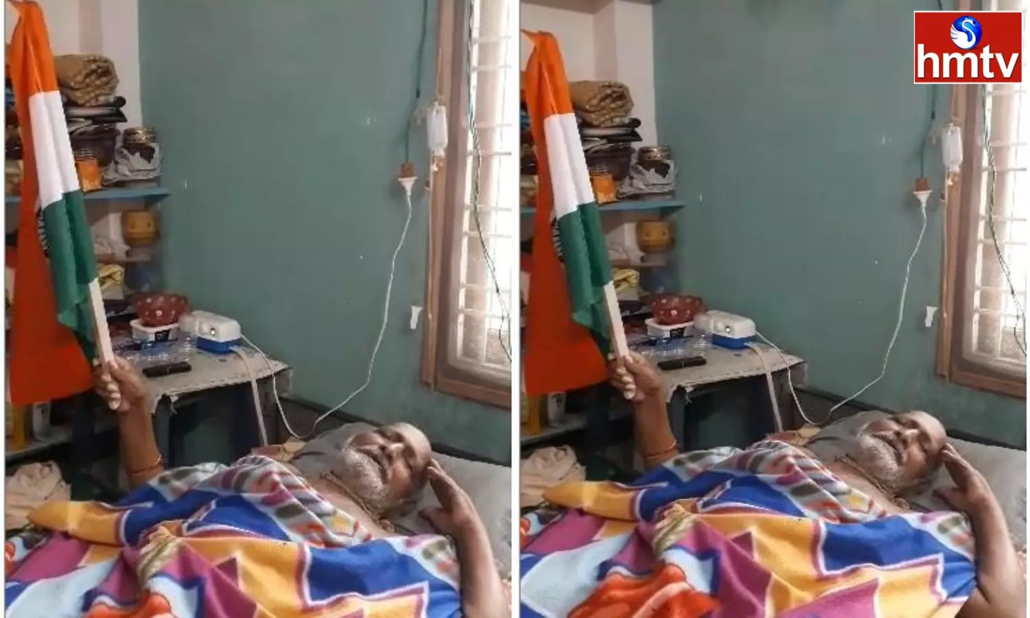 Retired Head Master Shows his Patriotism Despite Bedridden