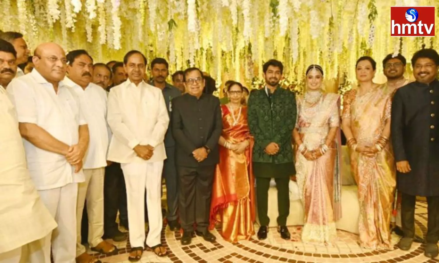CM KCR Attends Brahmanandam Son Wedding