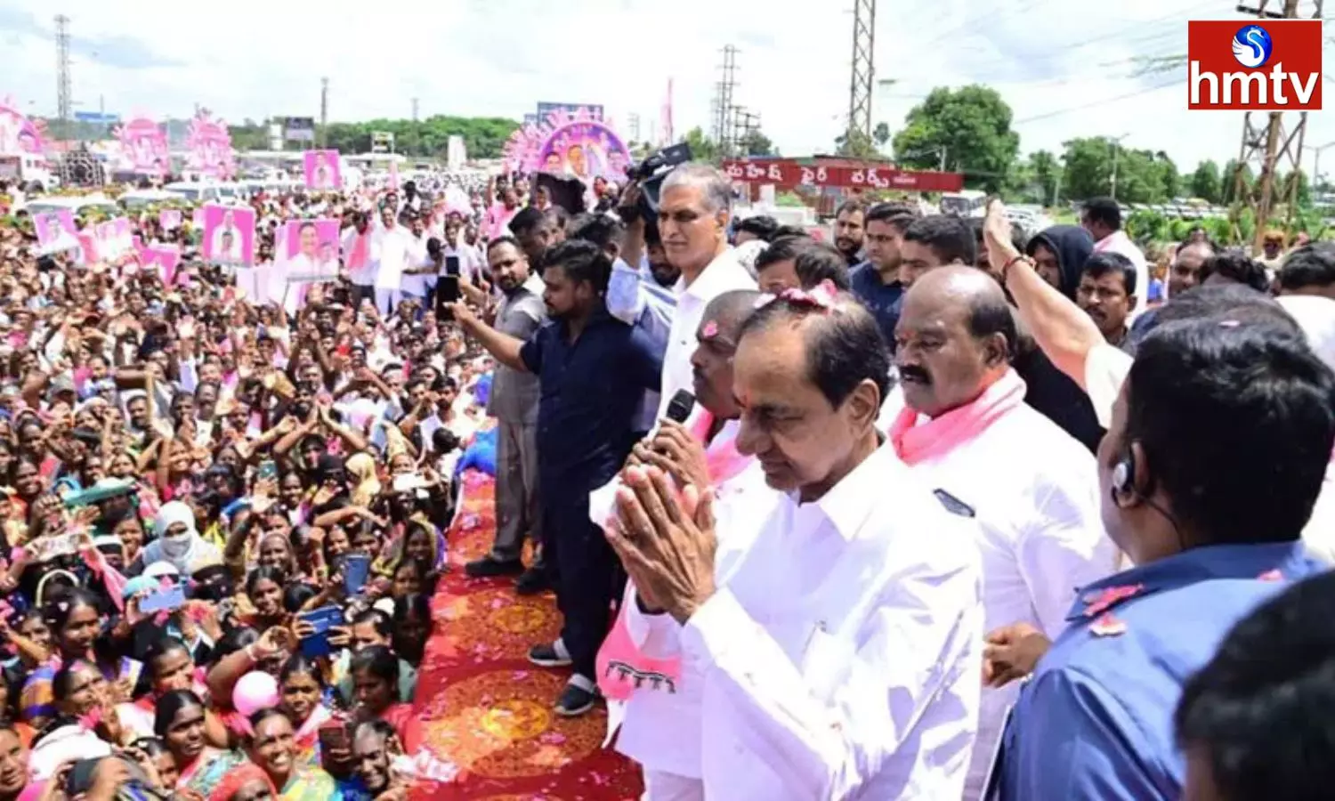 A Warm Welcome to CM KCR at Gummadidala