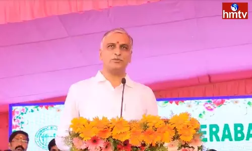 Minister Harish Rao Inaugurate Double Bedroom Houses in Sangareddy