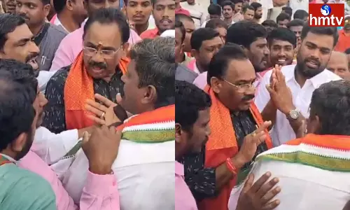 Protest to MLA Kusukuntla Prabhakar Reddy