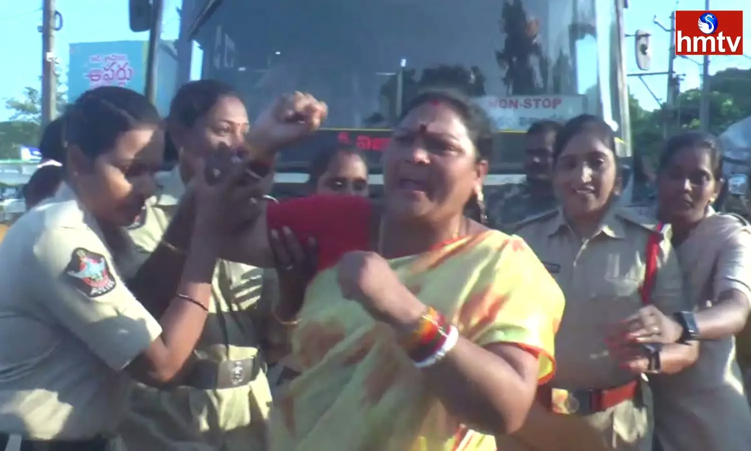 The Protesting Telugu Woman Is The District President