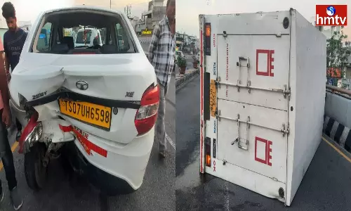 Road Accident On PV Narasimha Rao Expressway Road Accident On PV Narasimha Rao Expressway