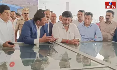 DK Shivakumar Visiting GHMC Dumping Yard In Jawahar Nagar