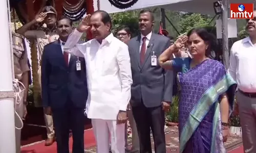 Telangana Cm KCR Participate In Jathiya Samaikyatha Dinotsavam In Public Gardens